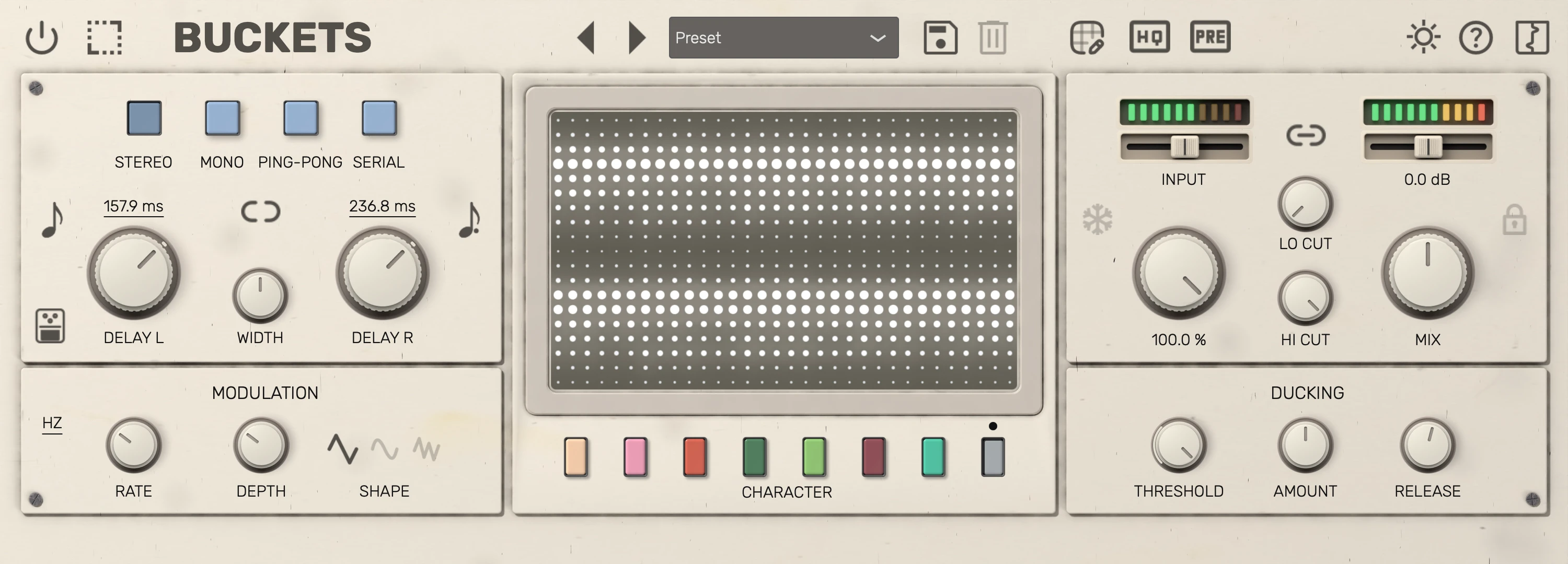 Reasonable Audio | BUCKETS - Neural BBD Delay Plugin